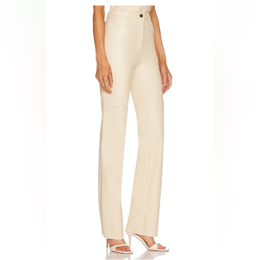 Agolde 90’s pinch waist vanilla leather pants - Picture 2 of 5
